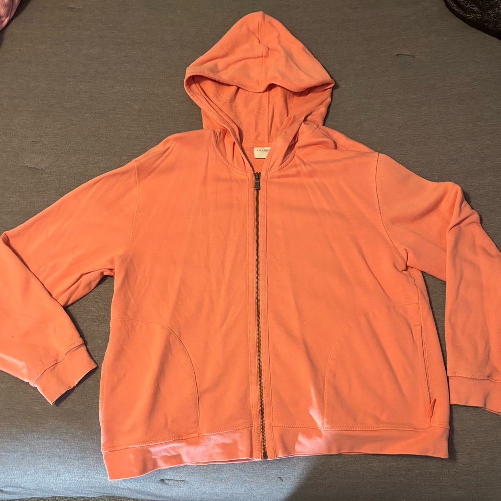 Liz Claiborne’s Lizwear Jeans Coral Women’s Large Zip Jacket